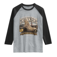 Viral Chonkers San Francisco Sea Lion Raglan Shirt Retro Pier 39 Fisherman's Wharf Souvenir