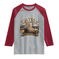 Viral Chonkers San Francisco Sea Lion Raglan Shirt Retro Pier 39 Fisherman's Wharf Souvenir