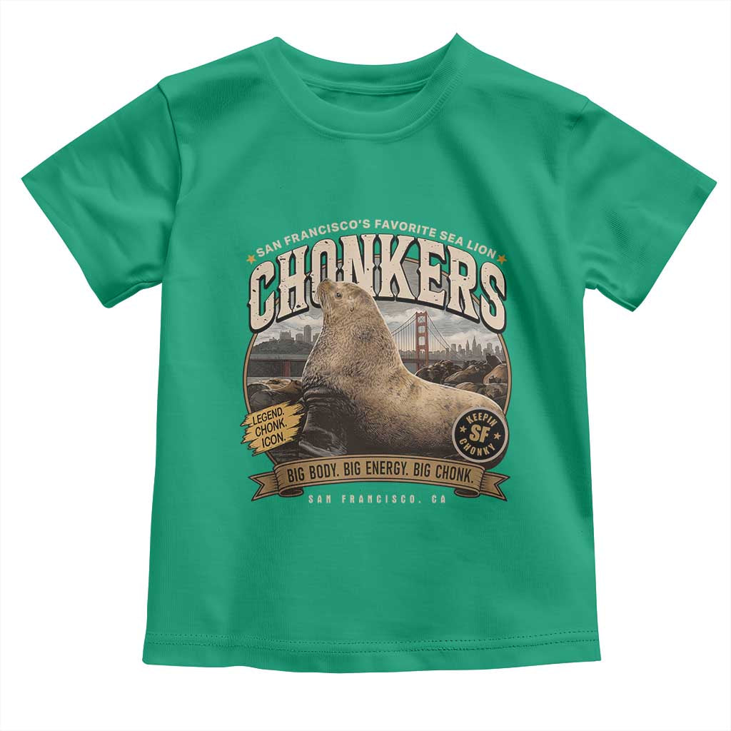 Viral Chonkers San Francisco Sea Lion Toddler T Shirt Retro Pier 39 Fisherman's Wharf Souvenir