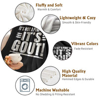 It's Not A Pimp Walk It's Gout Throw Blanket Sarcastic Chronic Pain Funny Arthritis Limping Joke