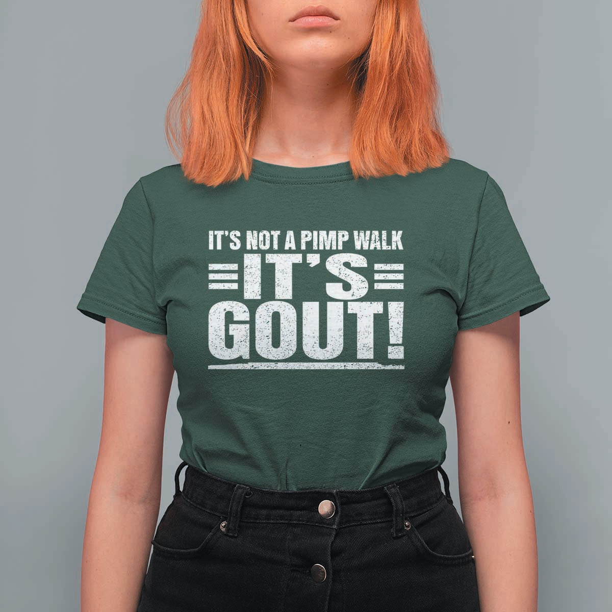 It's Not A Pimp Walk It's Gout T Shirt For Women Sarcastic Chronic Pain Funny Arthritis Limping Joke