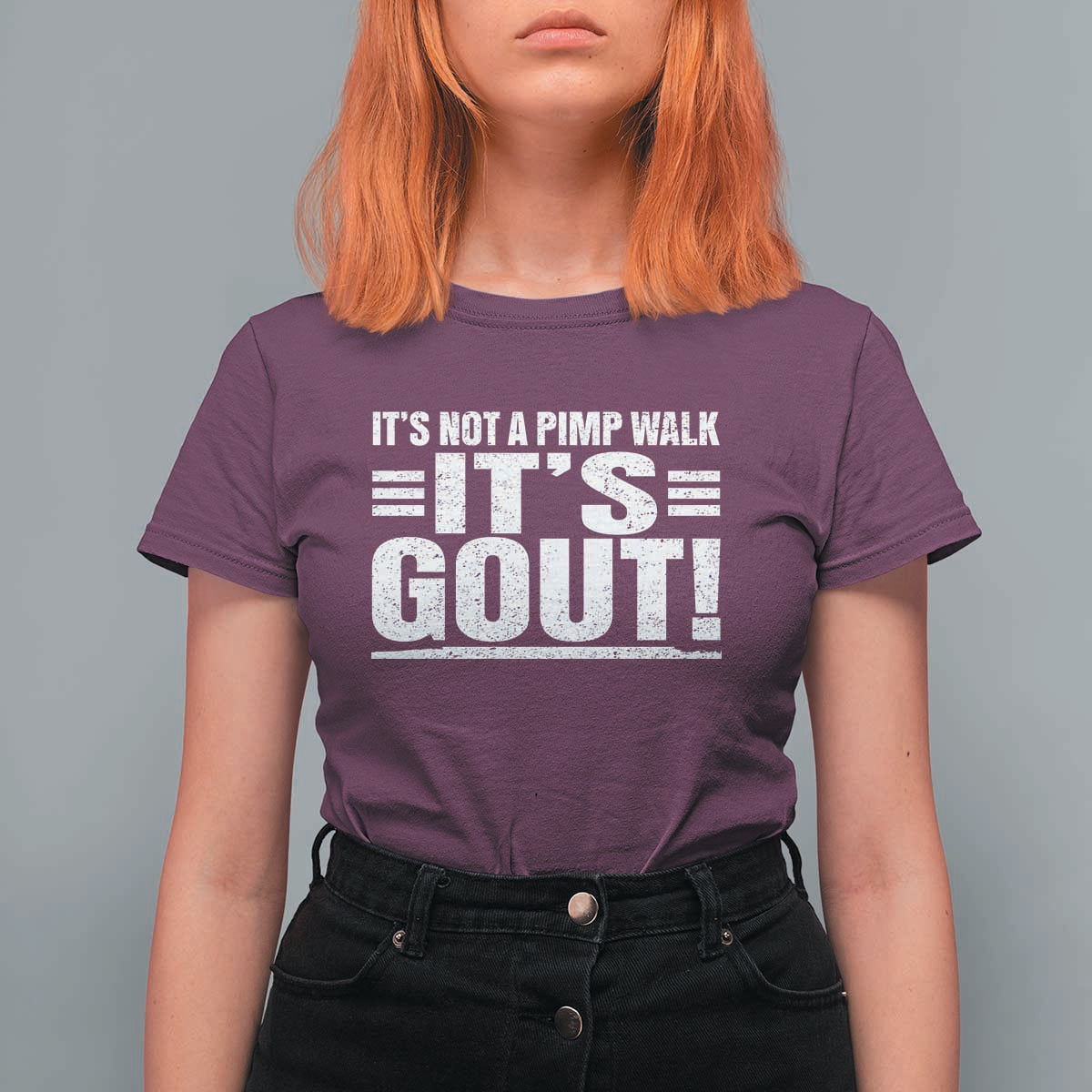 It's Not A Pimp Walk It's Gout T Shirt For Women Sarcastic Chronic Pain Funny Arthritis Limping Joke