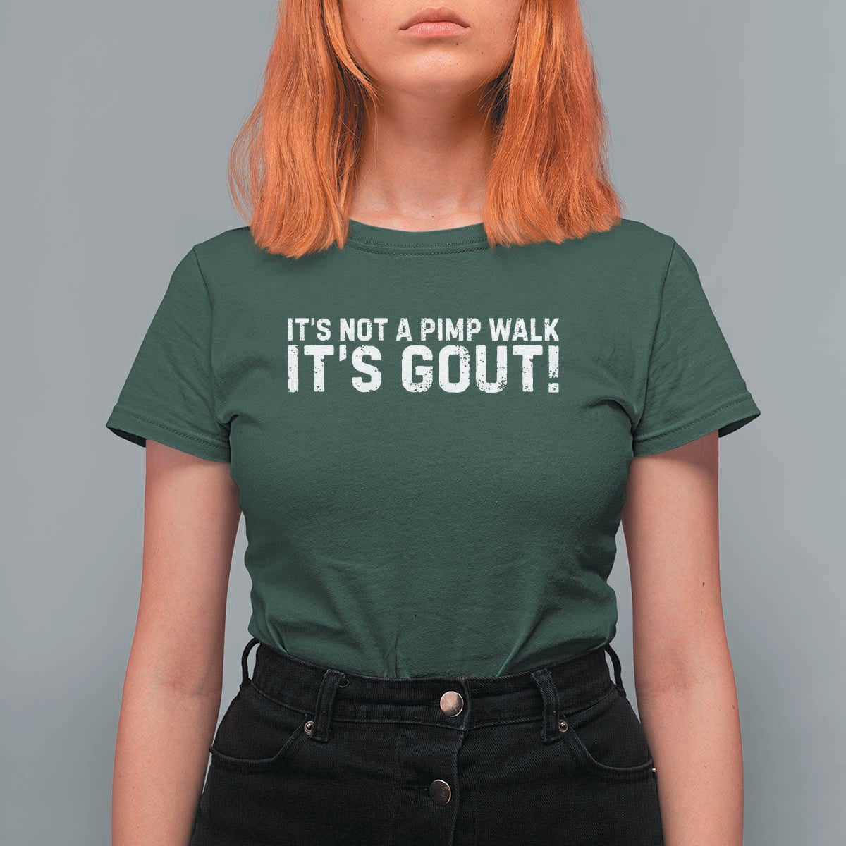 It's Not A Pimp Walk It's Gout T Shirt For Women Funny Chronic Pain Humorous Arthritis Limping Joke