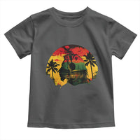 Retro Jamaican Lion Sunset Toddler T Shirt Rasta Colors Music and Island Vibes Graphic