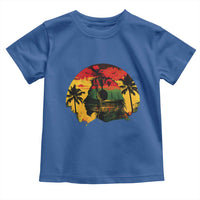 Retro Jamaican Lion Sunset Toddler T Shirt Rasta Colors Music and Island Vibes Graphic