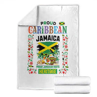 Proud Caribbean Jamaica Heritage Throw Blanket Jamaican Roots and Island Culture