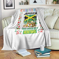 Proud Caribbean Jamaica Heritage Throw Blanket Jamaican Roots and Island Culture
