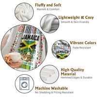 Proud Caribbean Jamaica Heritage Throw Blanket Jamaican Roots and Island Culture