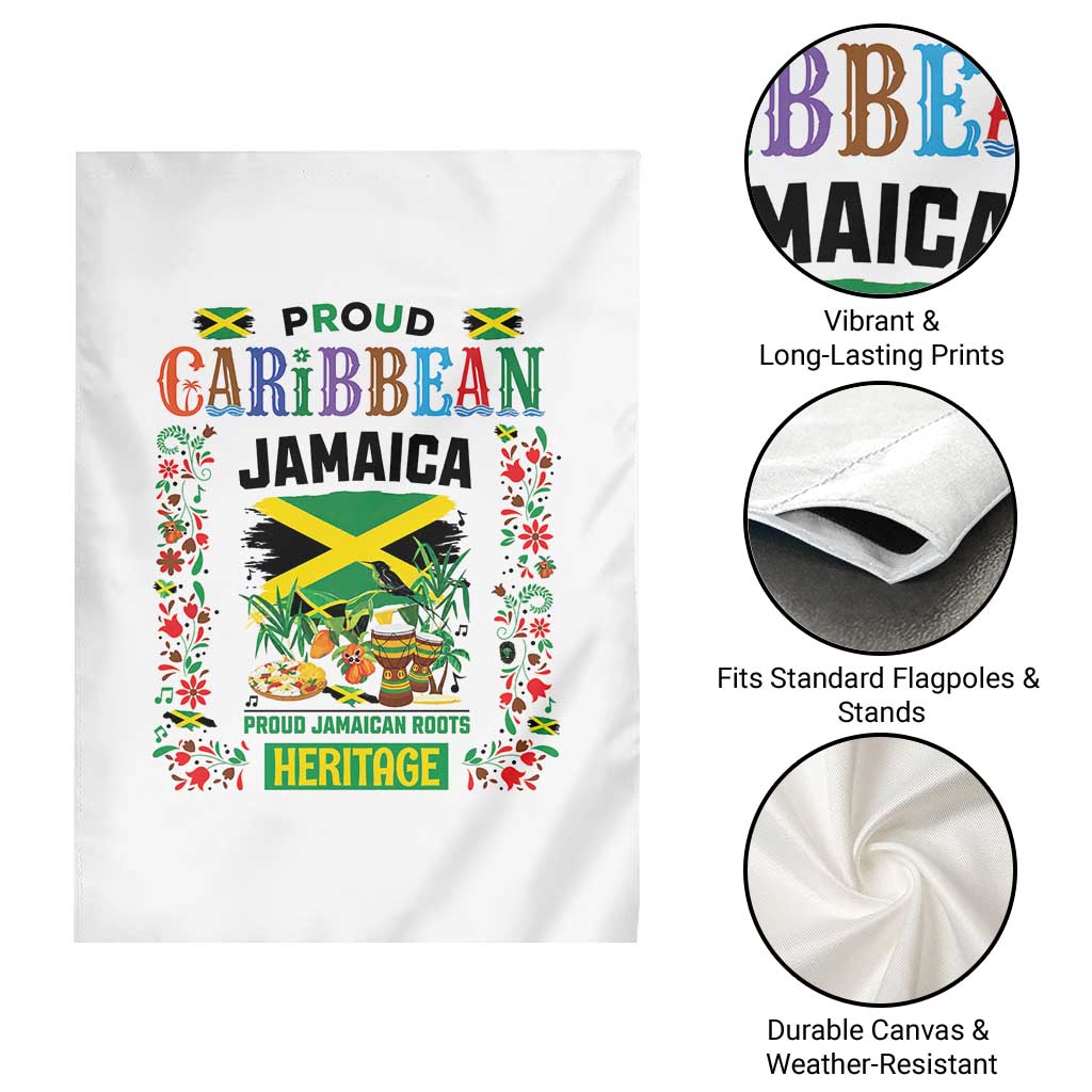 Proud Caribbean Jamaica Heritage Garden Flag Jamaican Roots and Island Culture