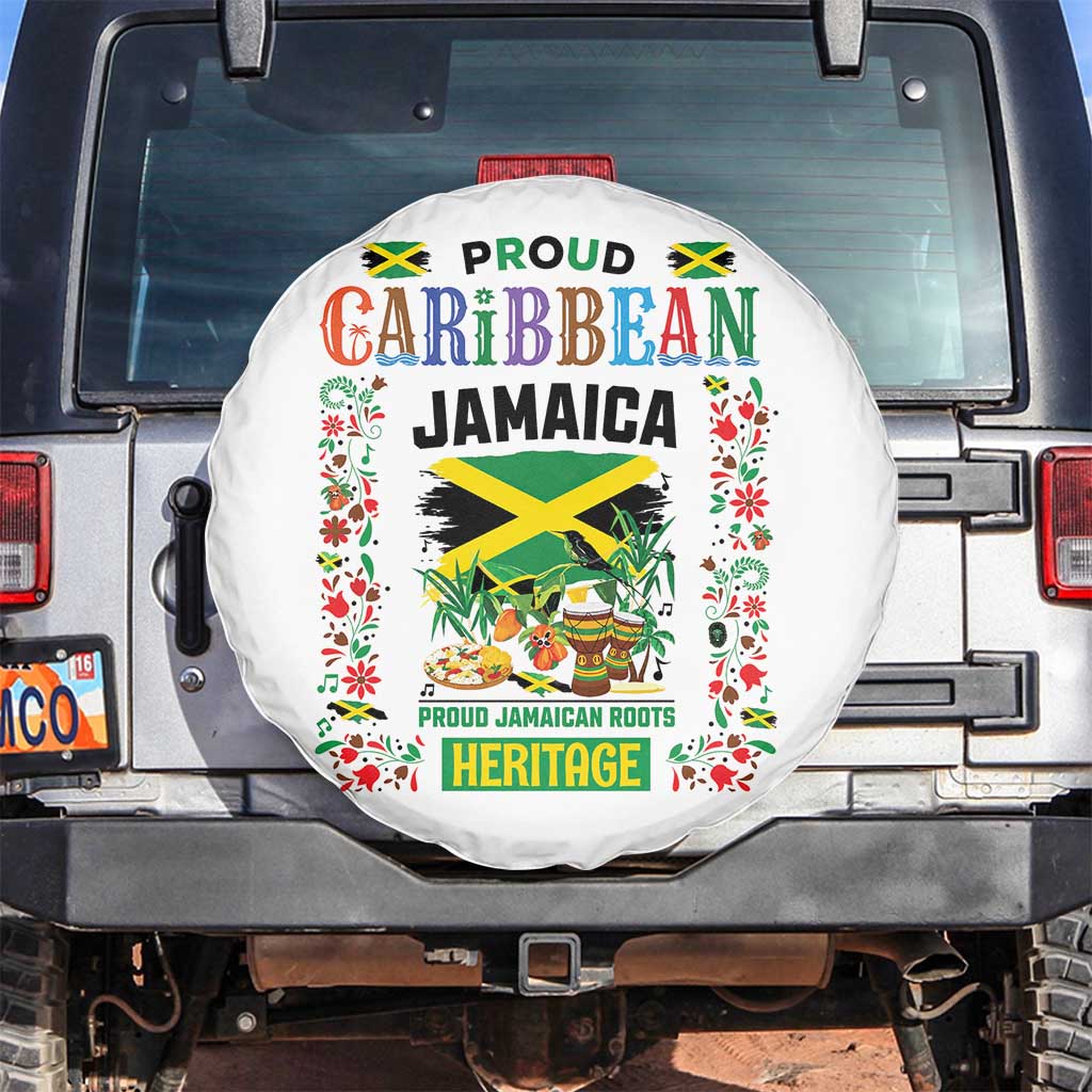 Proud Caribbean Jamaica Heritage Spare Tire Cover Jamaican Roots and Island Culture