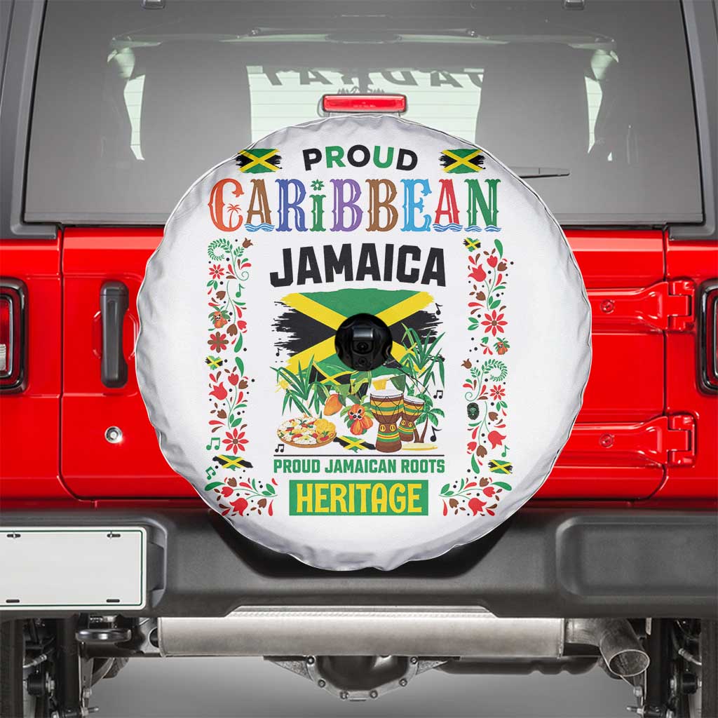 Proud Caribbean Jamaica Heritage Spare Tire Cover Jamaican Roots and Island Culture