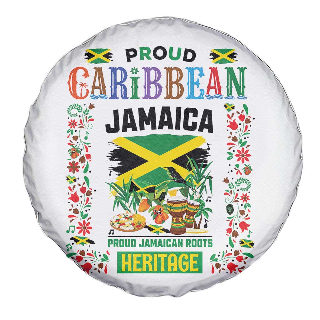 Proud Caribbean Jamaica Heritage Spare Tire Cover Jamaican Roots and Island Culture