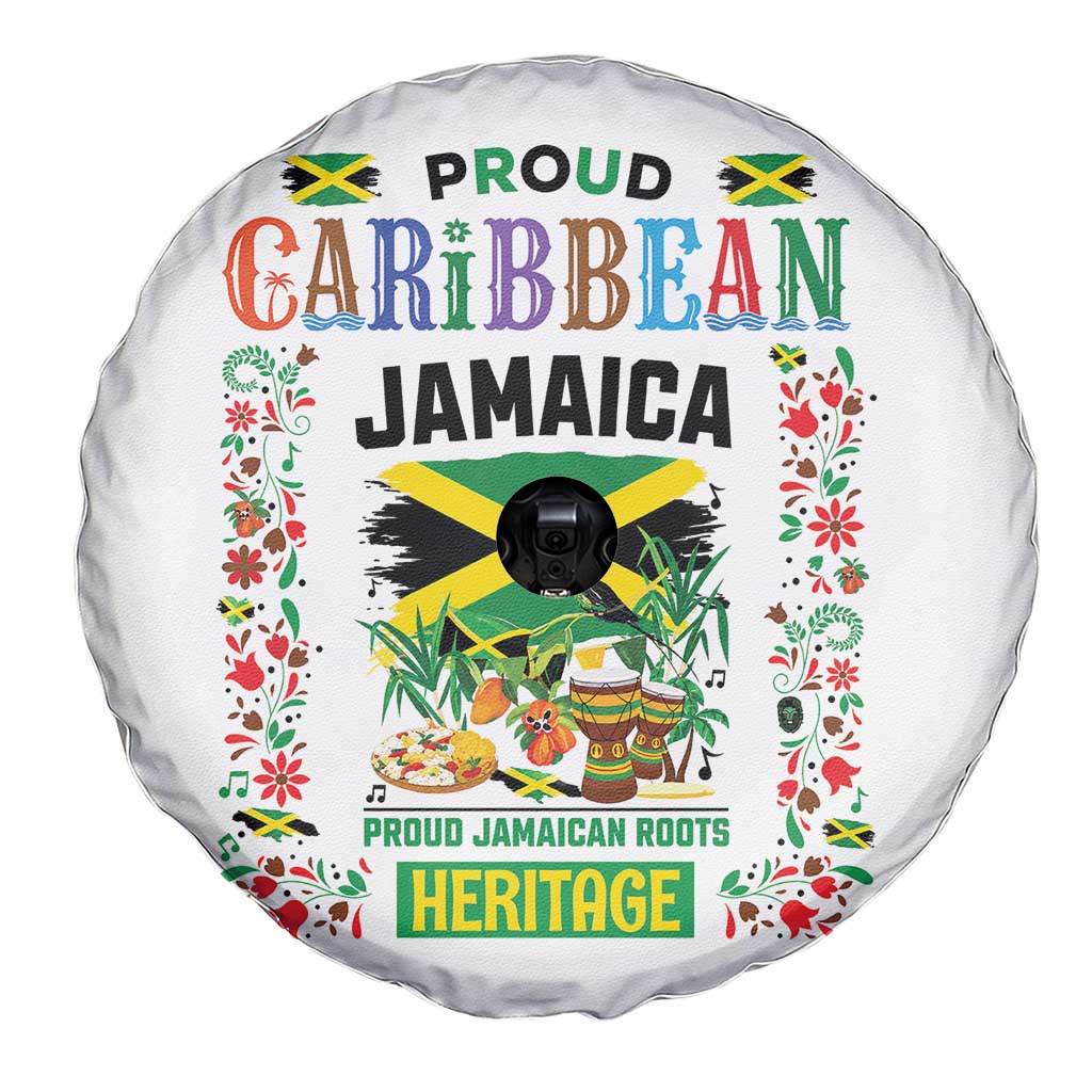 Proud Caribbean Jamaica Heritage Spare Tire Cover Jamaican Roots and Island Culture