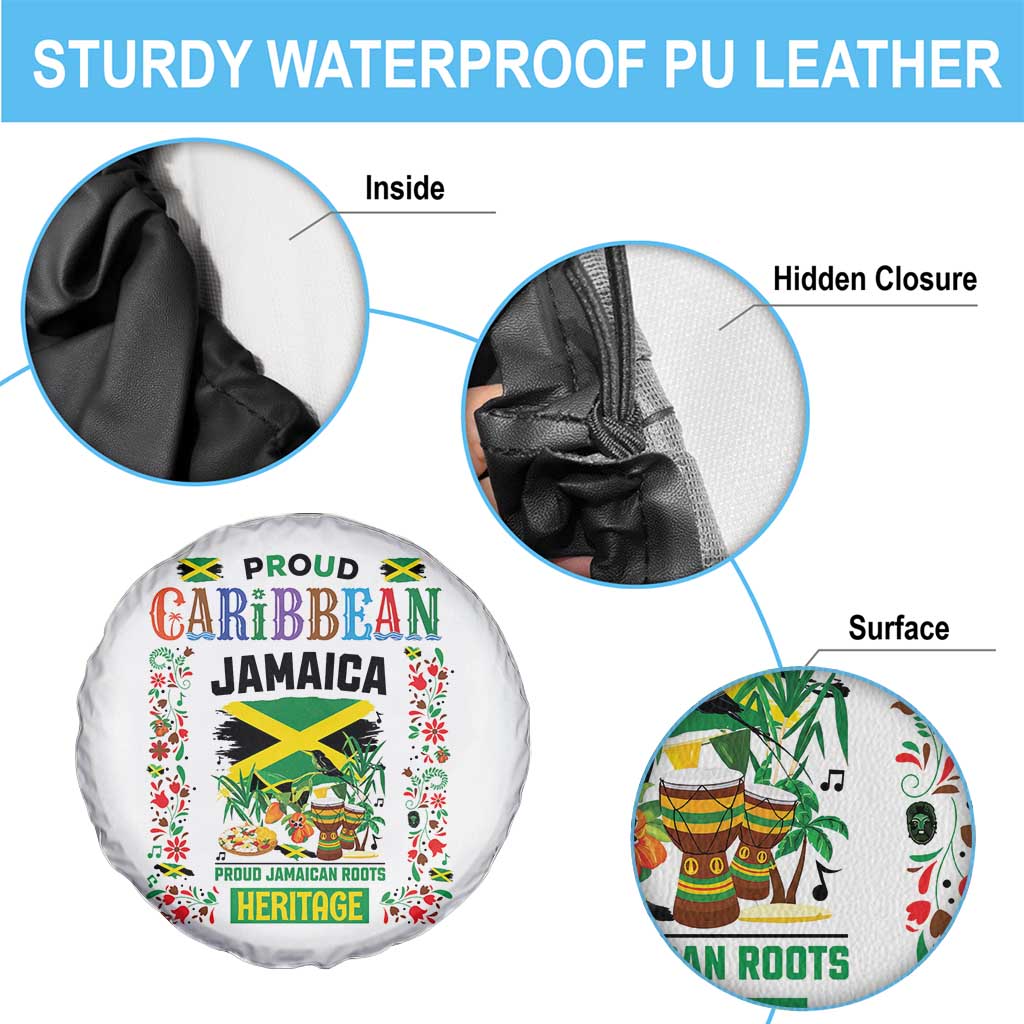 Proud Caribbean Jamaica Heritage Spare Tire Cover Jamaican Roots and Island Culture