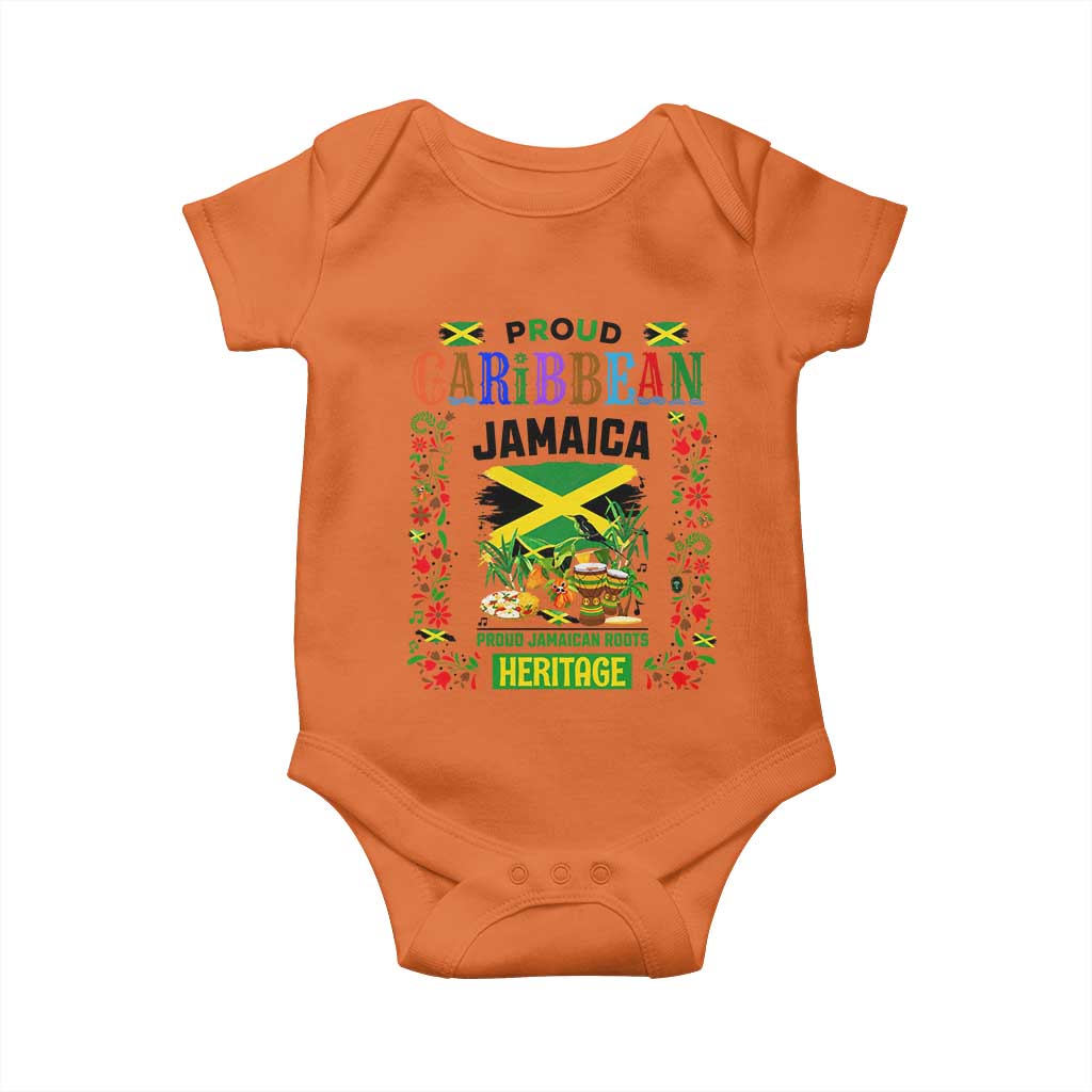 Proud Caribbean Jamaica Heritage Baby Onesie Jamaican Roots and Island Culture