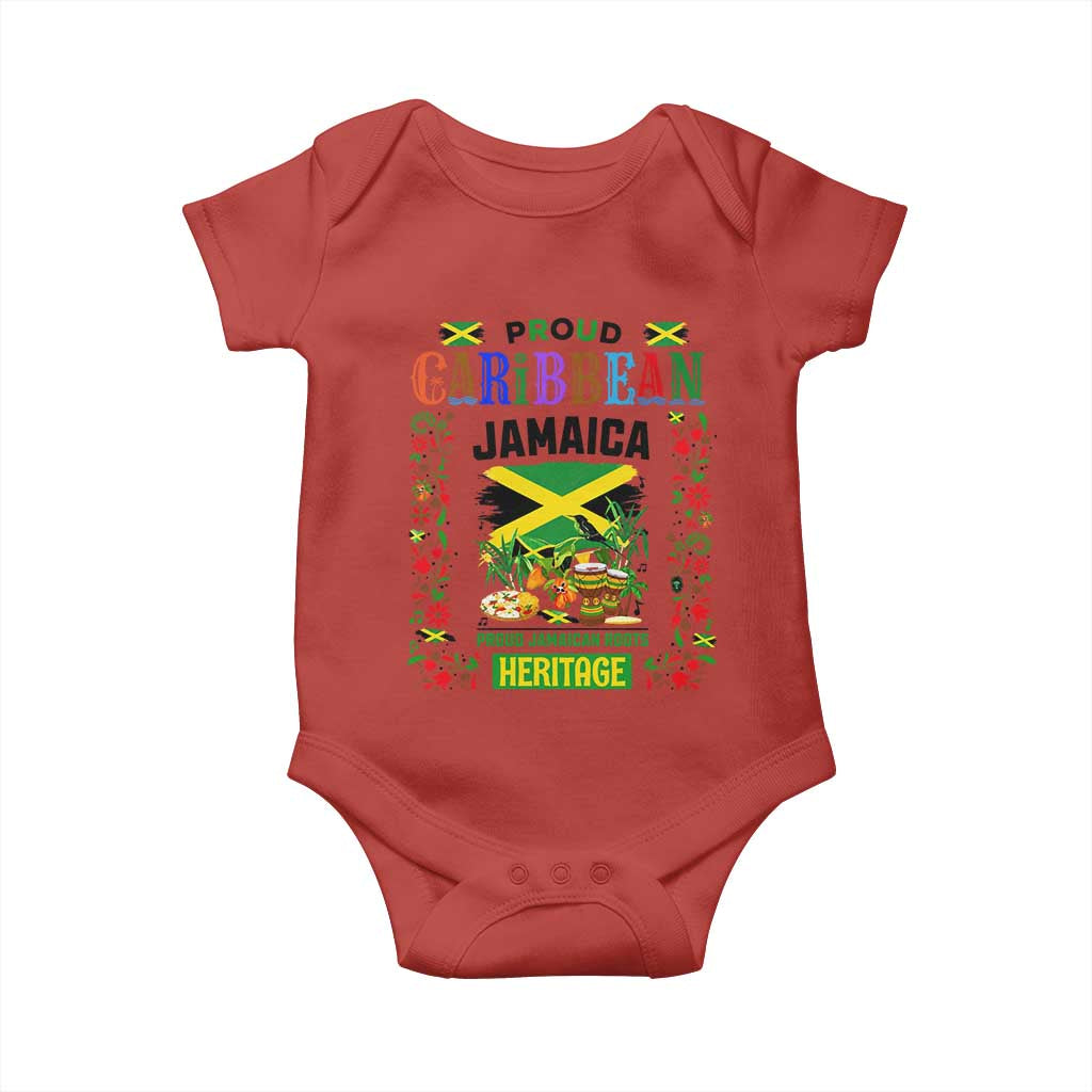 Proud Caribbean Jamaica Heritage Baby Onesie Jamaican Roots and Island Culture