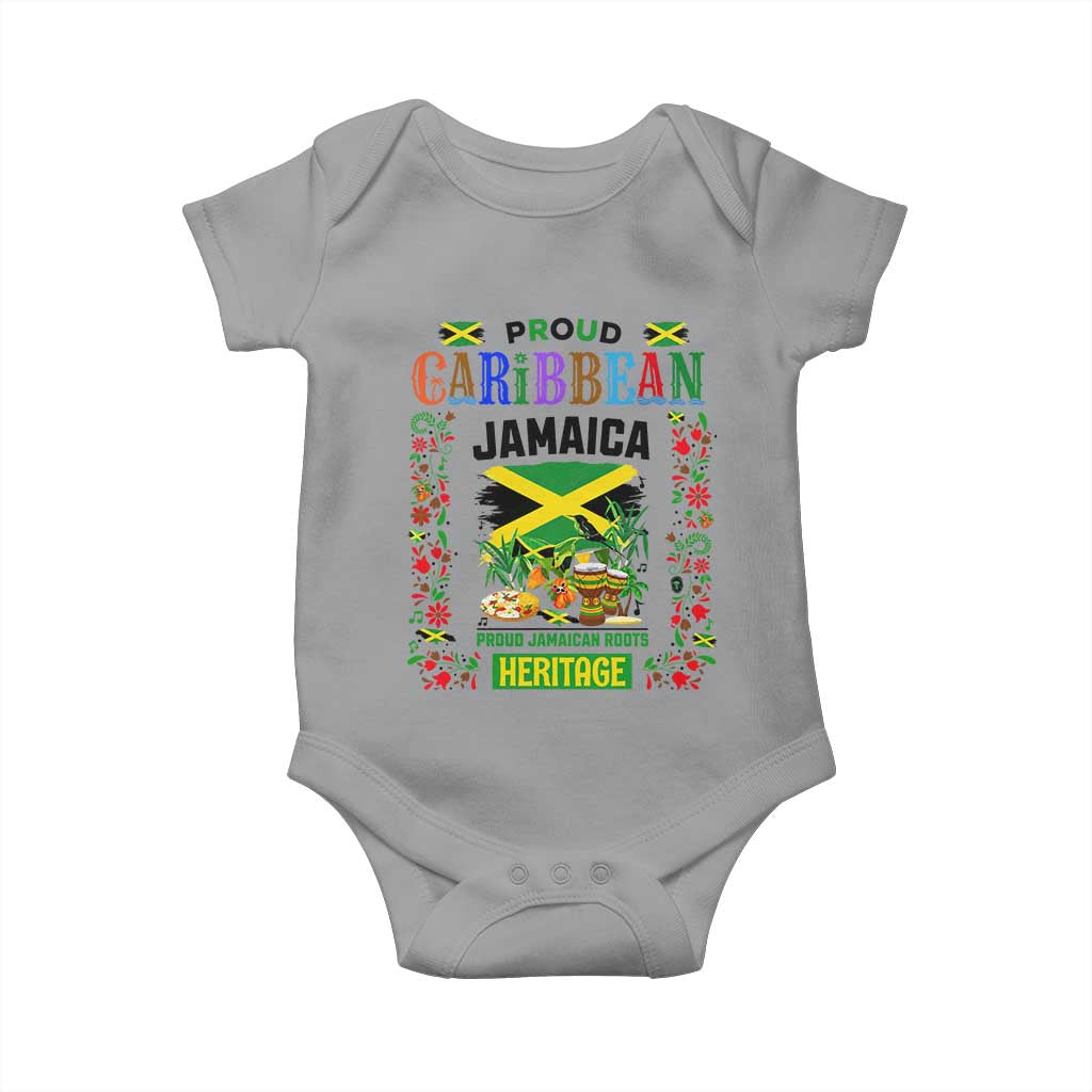 Proud Caribbean Jamaica Heritage Baby Onesie Jamaican Roots and Island Culture