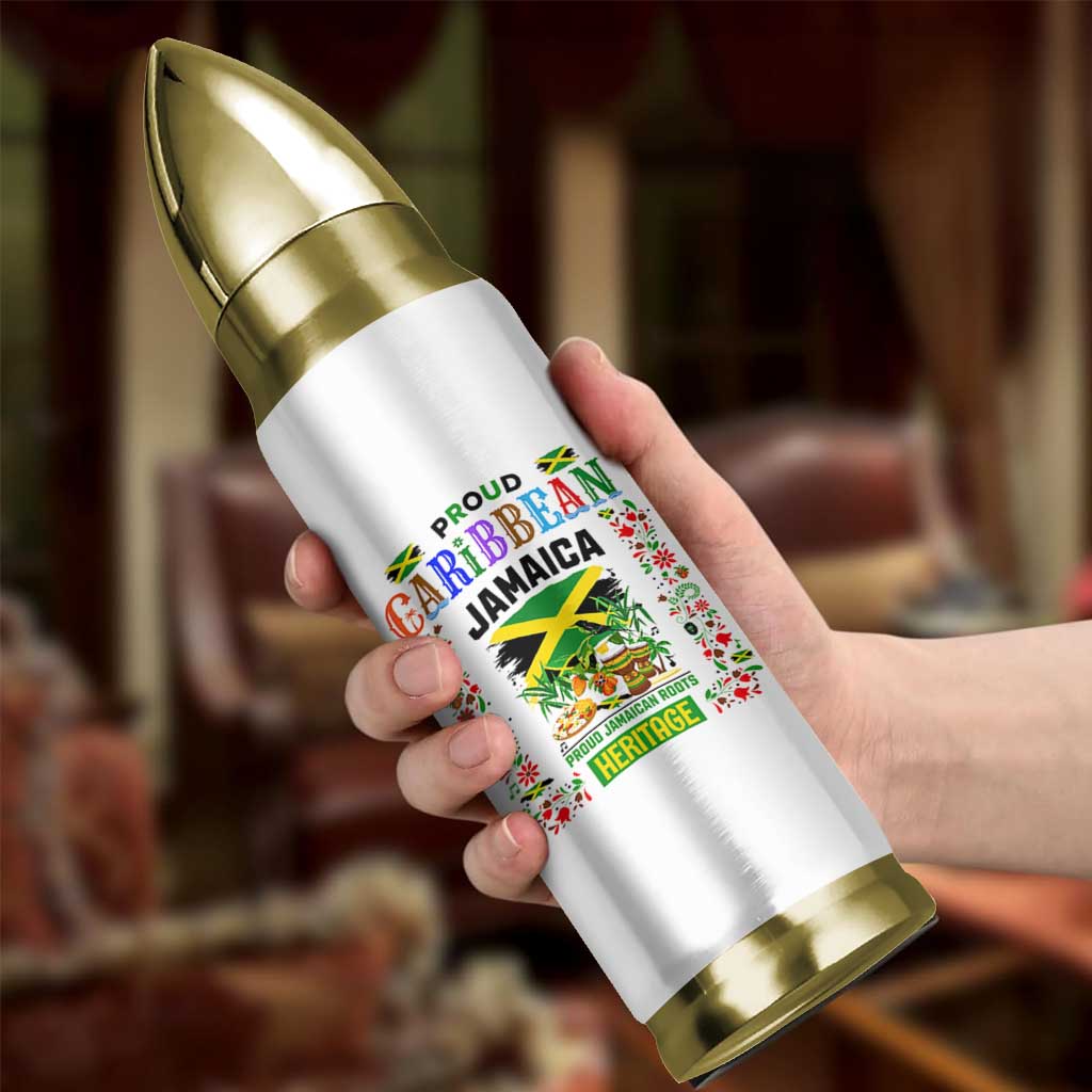 Proud Caribbean Jamaica Heritage Bullet Tumbler Jamaican Roots and Island Culture