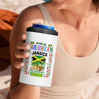 Proud Caribbean Jamaica Heritage 4 in 1 Can Cooler Tumbler Jamaican Roots and Island Culture