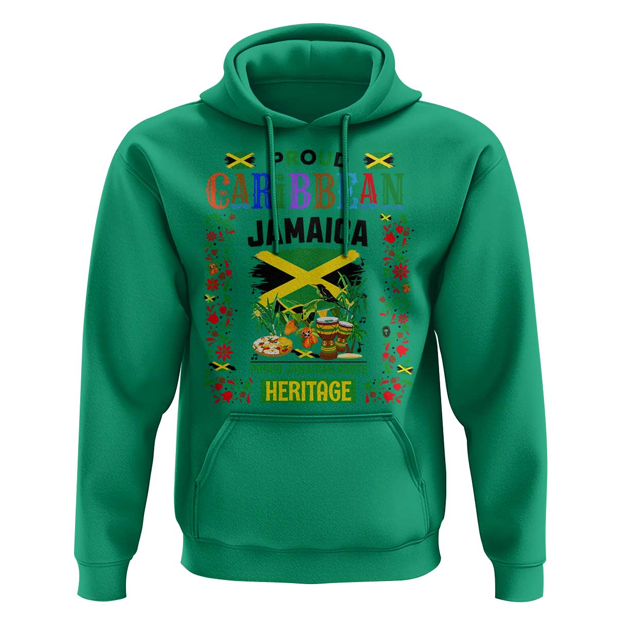 Proud Caribbean Jamaica Heritage Hoodie Jamaican Roots and Island Culture