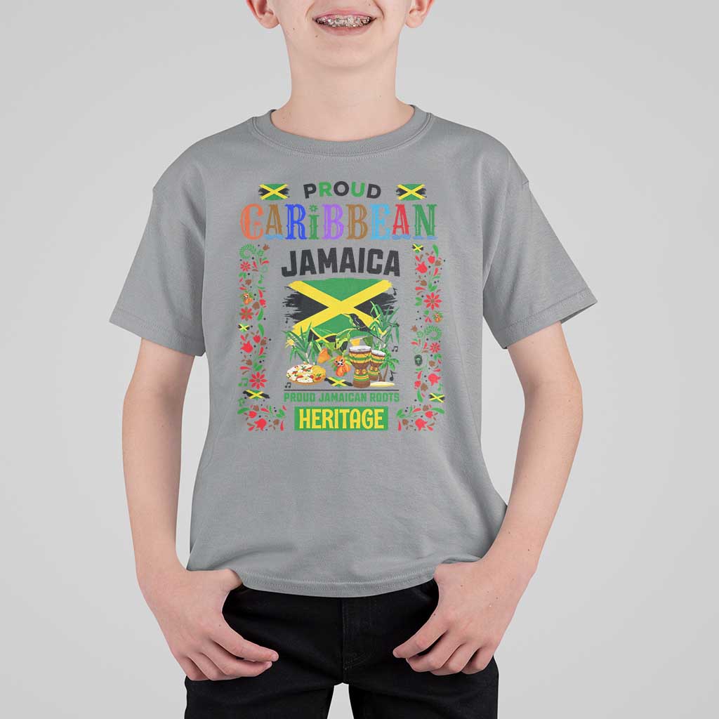 Proud Caribbean Jamaica Heritage T Shirt For Kid Jamaican Roots and Island Culture