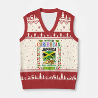 Proud Caribbean Jamaica Heritage V-Neck Knit Sweater Vest Jamaican Roots and Island Culture
