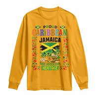 Proud Caribbean Jamaica Heritage Long Sleeve Shirt Jamaican Roots and Island Culture