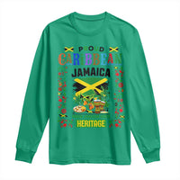 Proud Caribbean Jamaica Heritage Long Sleeve Shirt Jamaican Roots and Island Culture