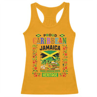 Proud Caribbean Jamaica Heritage Racerback Tank Top Jamaican Roots and Island Culture