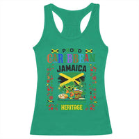 Proud Caribbean Jamaica Heritage Racerback Tank Top Jamaican Roots and Island Culture