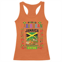 Proud Caribbean Jamaica Heritage Racerback Tank Top Jamaican Roots and Island Culture