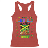 Proud Caribbean Jamaica Heritage Racerback Tank Top Jamaican Roots and Island Culture