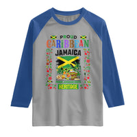 Proud Caribbean Jamaica Heritage Raglan Shirt Jamaican Roots and Island Culture