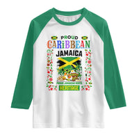 Proud Caribbean Jamaica Heritage Raglan Shirt Jamaican Roots and Island Culture