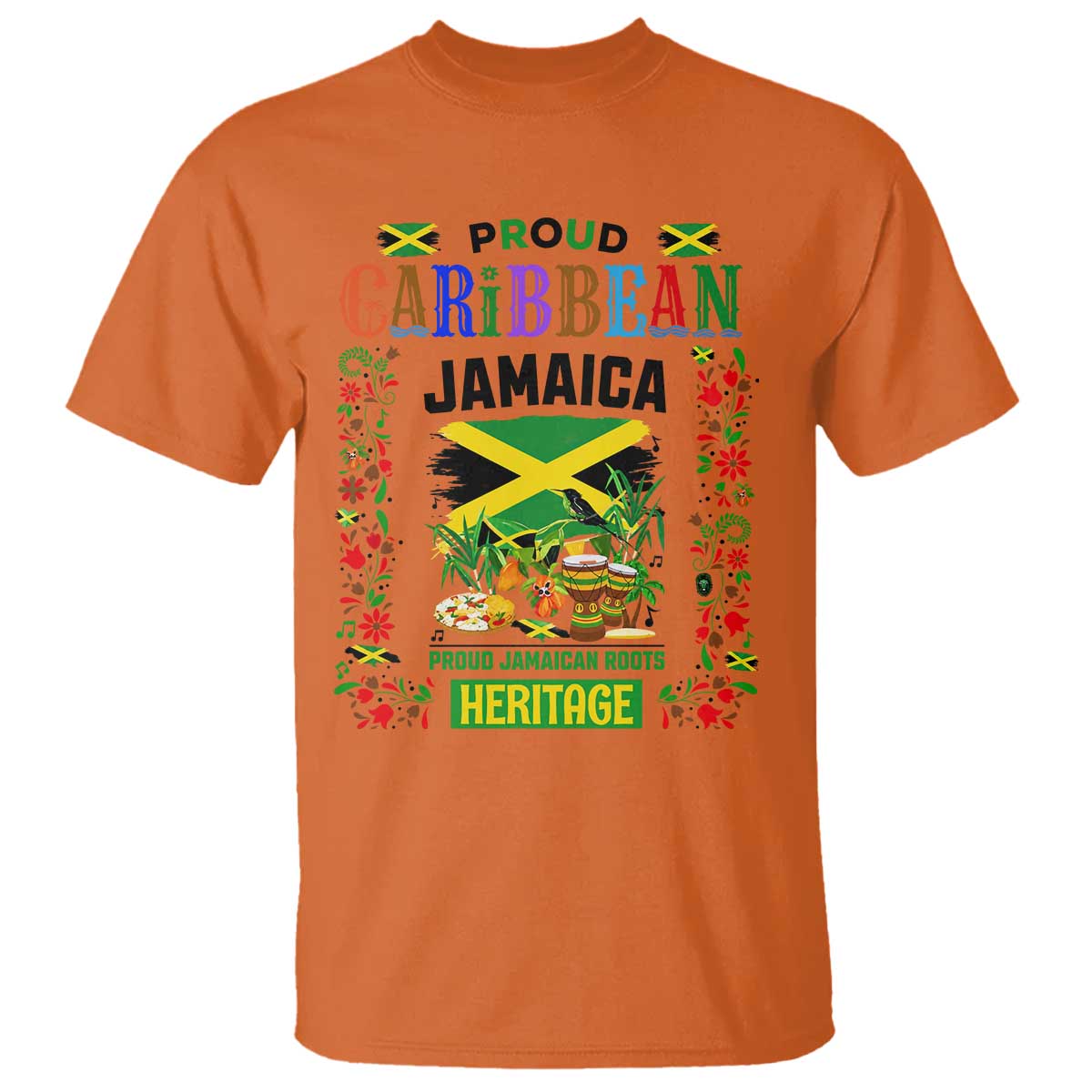 Proud Caribbean Jamaica Heritage T Shirt Jamaican Roots and Island Culture