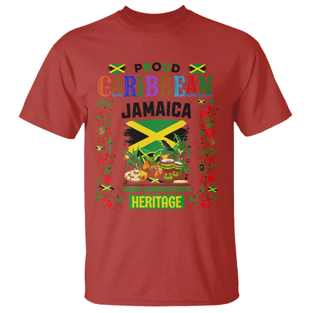 Proud Caribbean Jamaica Heritage T Shirt Jamaican Roots and Island Culture