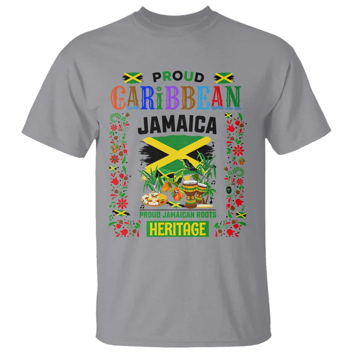 Proud Caribbean Jamaica Heritage T Shirt Jamaican Roots and Island Culture