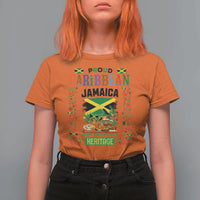 Proud Caribbean Jamaica Heritage T Shirt For Women Jamaican Roots and Island Culture