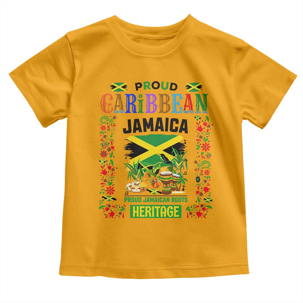 Proud Caribbean Jamaica Heritage Toddler T Shirt Jamaican Roots and Island Culture