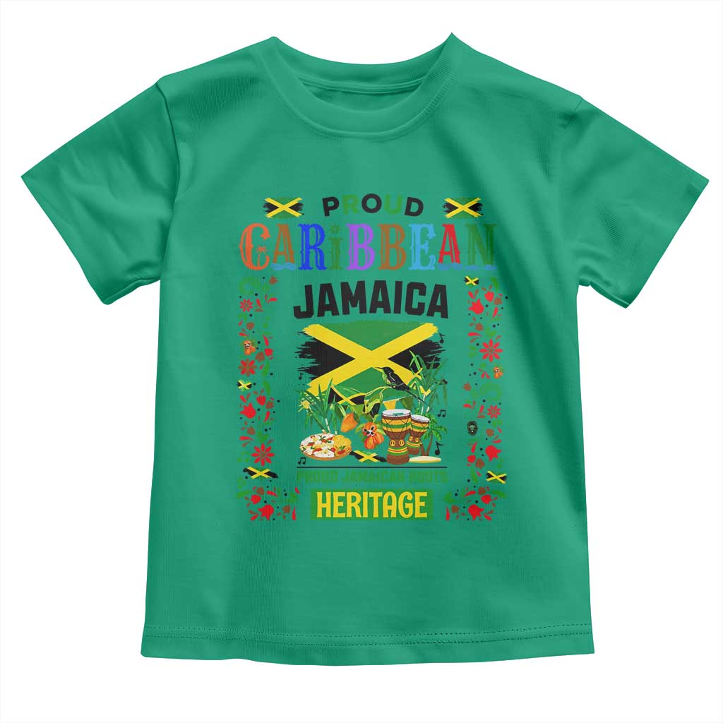 Proud Caribbean Jamaica Heritage Toddler T Shirt Jamaican Roots and Island Culture
