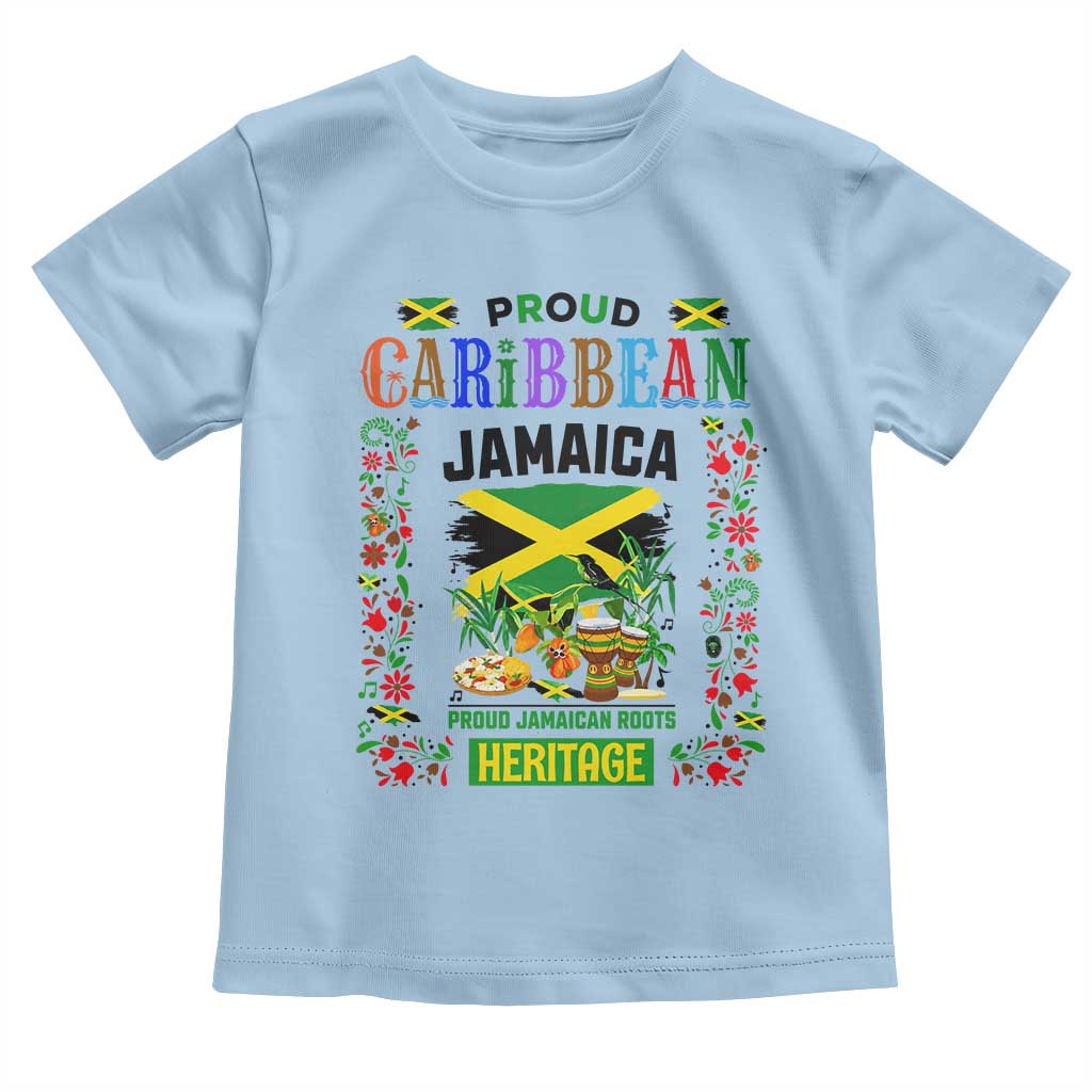 Proud Caribbean Jamaica Heritage Toddler T Shirt Jamaican Roots and Island Culture
