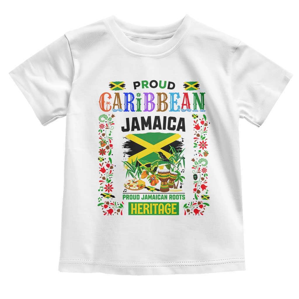 Proud Caribbean Jamaica Heritage Toddler T Shirt Jamaican Roots and Island Culture