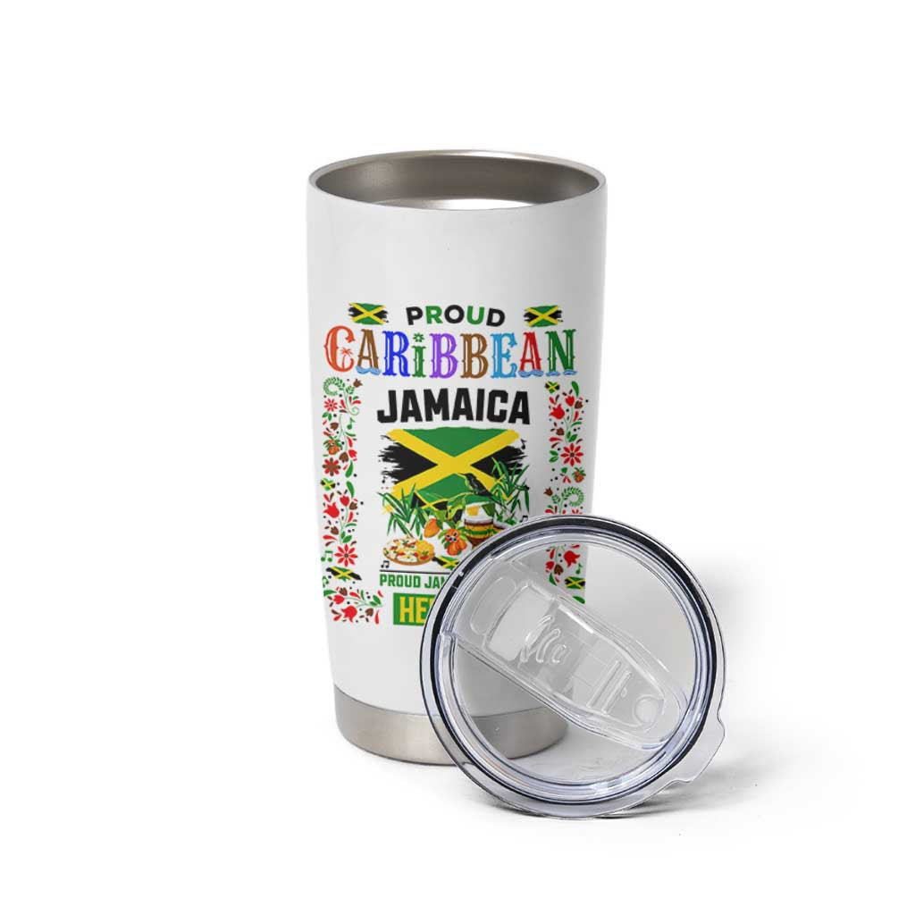 Proud Caribbean Jamaica Heritage Tumbler Cup Jamaican Roots and Island Culture