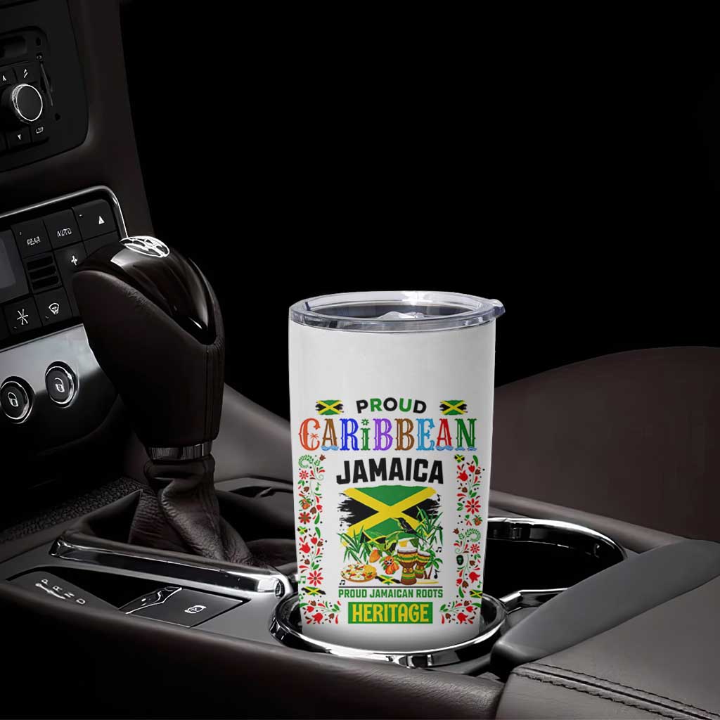 Proud Caribbean Jamaica Heritage Tumbler Cup Jamaican Roots and Island Culture