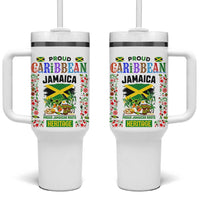 Proud Caribbean Jamaica Heritage Tumbler With Handle Jamaican Roots and Island Culture