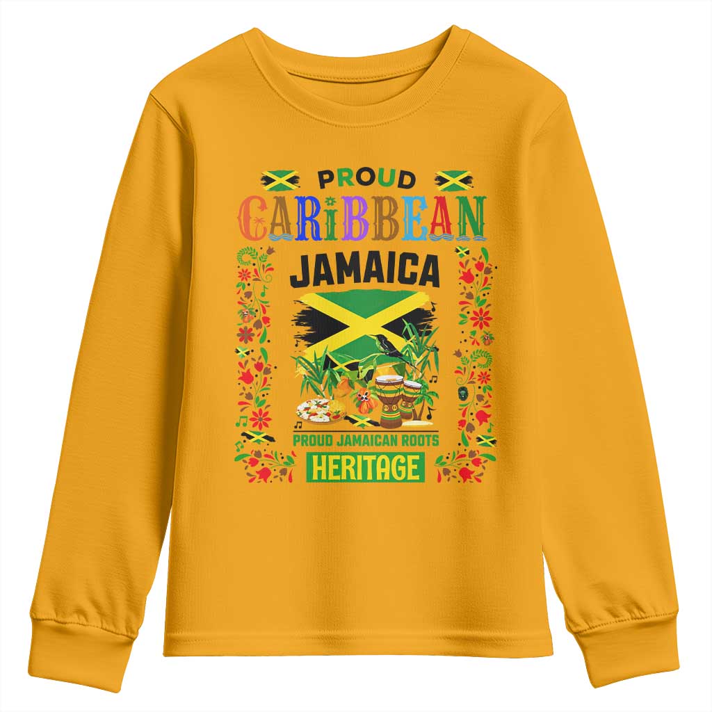 Proud Caribbean Jamaica Heritage Youth Sweatshirt Jamaican Roots and Island Culture