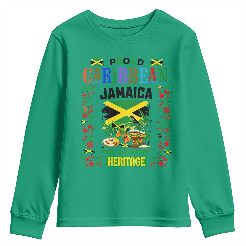 Proud Caribbean Jamaica Heritage Youth Sweatshirt Jamaican Roots and Island Culture