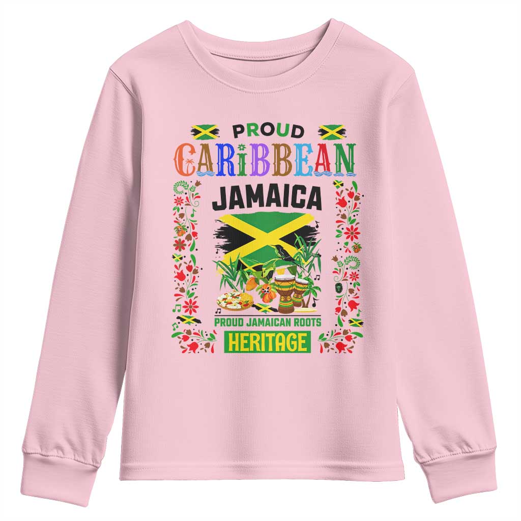 Proud Caribbean Jamaica Heritage Youth Sweatshirt Jamaican Roots and Island Culture