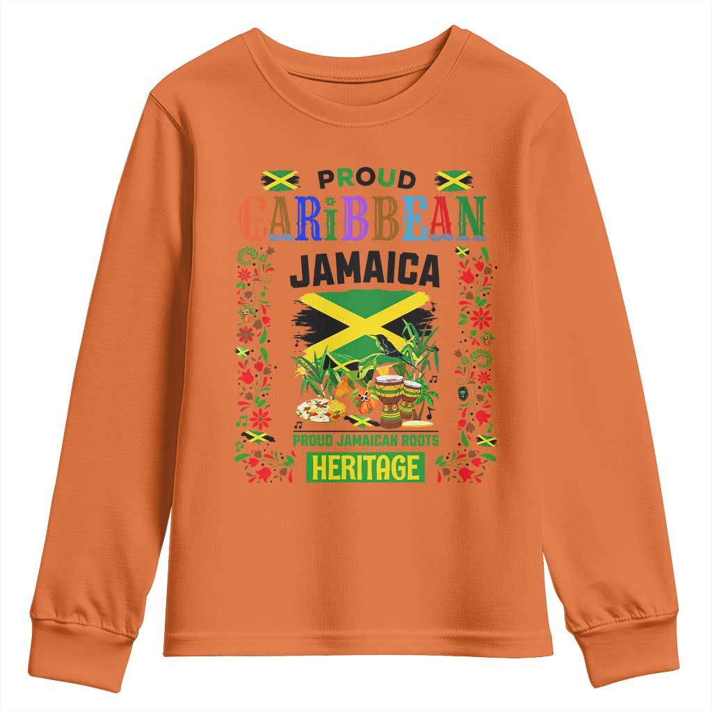 Proud Caribbean Jamaica Heritage Youth Sweatshirt Jamaican Roots and Island Culture