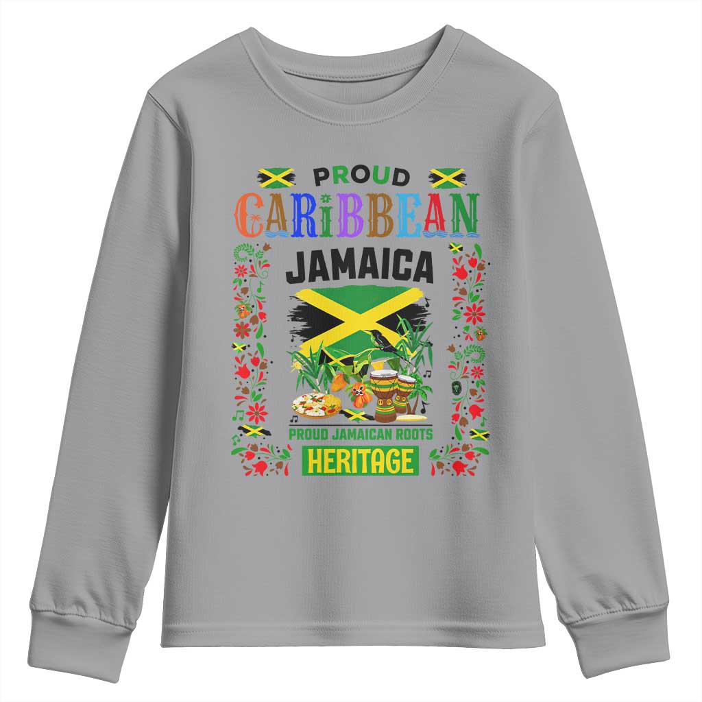 Proud Caribbean Jamaica Heritage Youth Sweatshirt Jamaican Roots and Island Culture